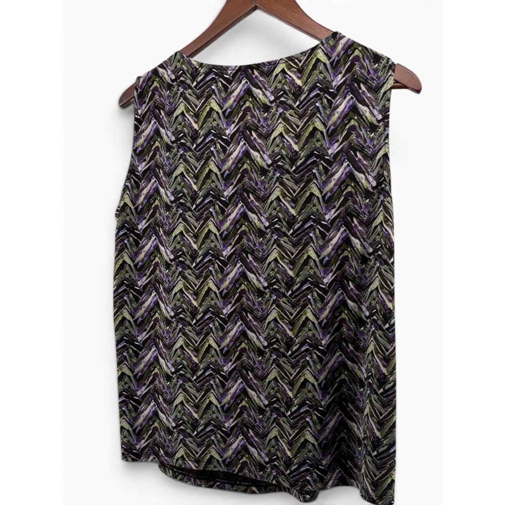 Jones Separates Sleeveless Women’s 16W Black Abstract Watercolor Flowy Summer - Picture 6 of 7